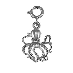 Sterling Silver Octopus Pendant