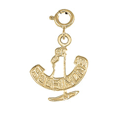 Yellow Gold-plated Silver Hole In One Pendant