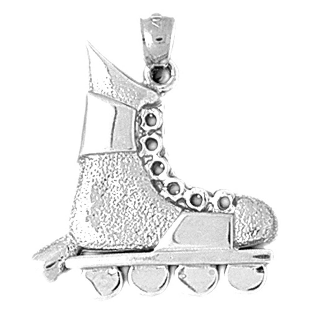 Sterling Silver Roller Blades Pendant