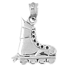 Sterling Silver Roller Blades Pendant