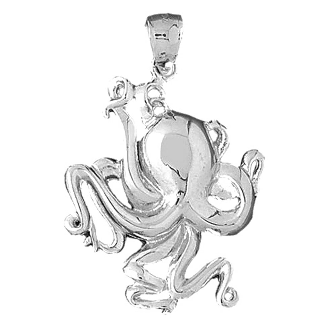 Sterling Silver Octopus Pendant