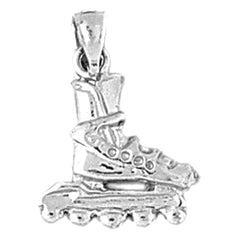 Sterling Silver Roller Blades Pendant