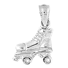 Sterling Silver Roller Skates Pendant