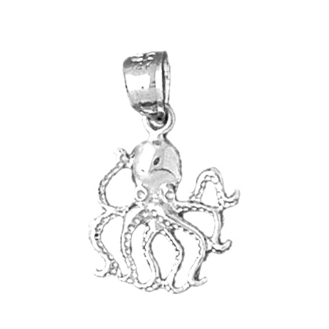 Sterling Silver Octopus Pendant