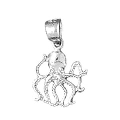 Sterling Silver Octopus Pendant