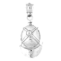 Sterling Silver Jockey Helmet Pendant