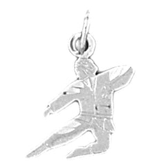 Sterling Silver Martial Arts Karate Pendant