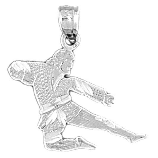 Sterling Silver Martial Arts Karate Pendant