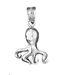Sterling Silver Octopus Pendant