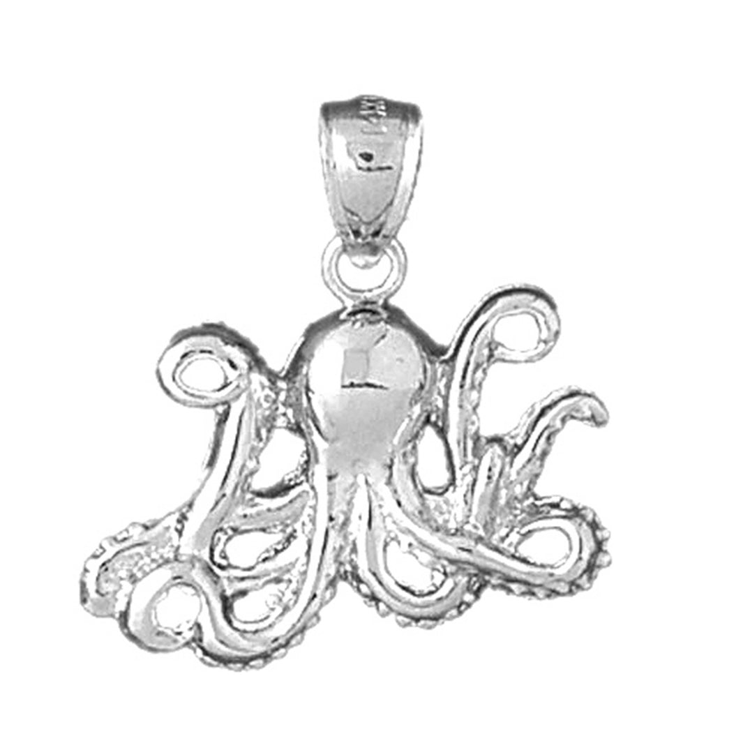 Sterling Silver Octopus Pendant
