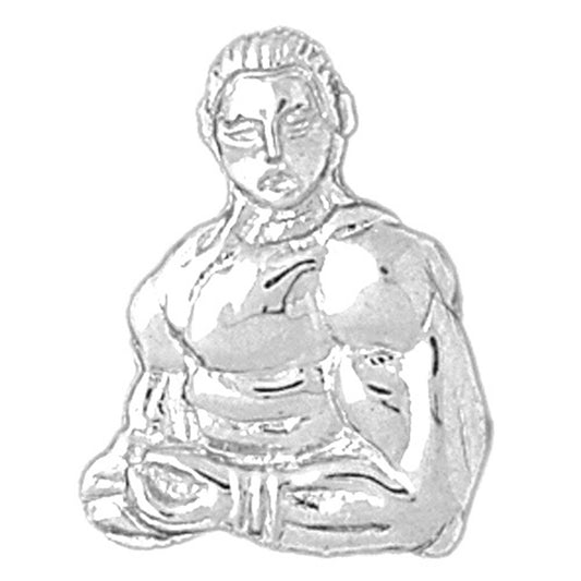 Sterling Silver Body Builder Pendant