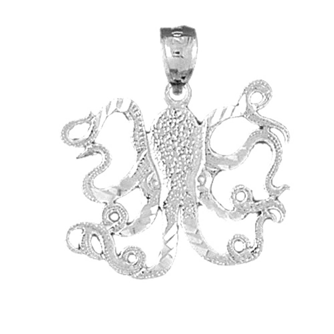 Sterling Silver Octopus Pendant