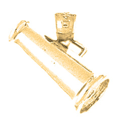 Yellow Gold-plated Silver 3D Megaphone Pendant