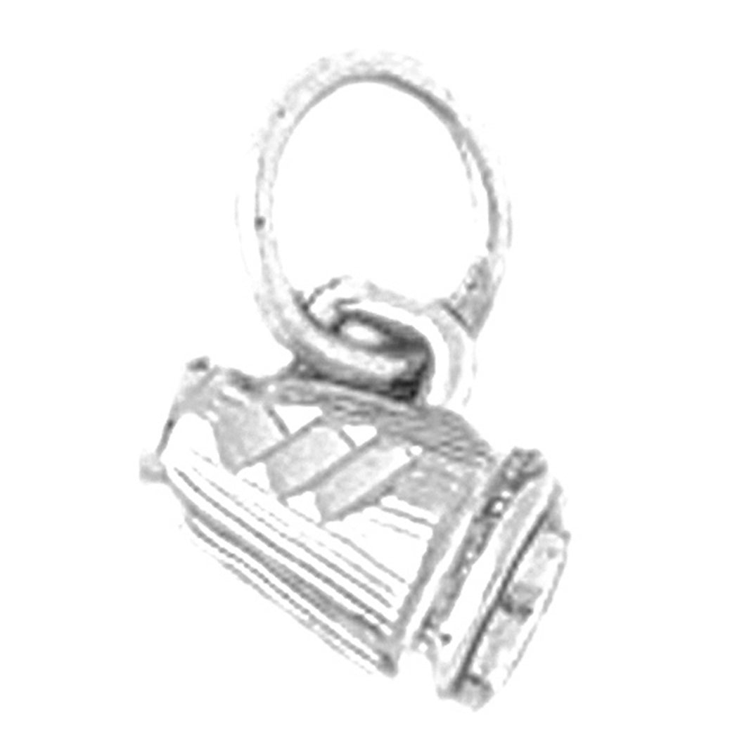 Sterling Silver 3D Megaphone Pendant