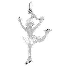 Sterling Silver Ice Skater Pendant