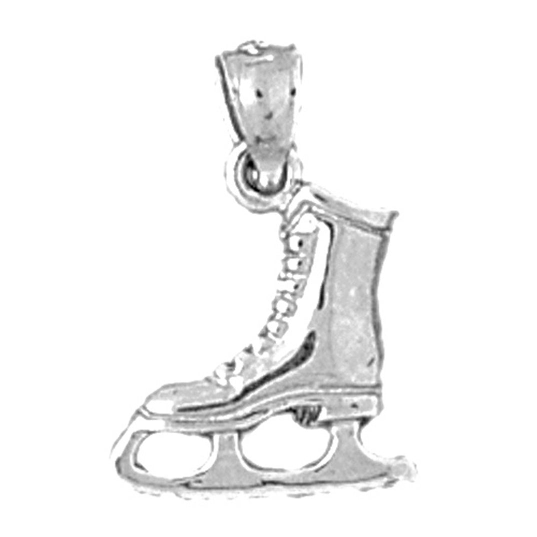 Sterling Silver Ice Skate Pendant