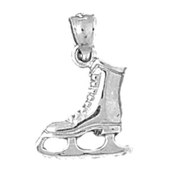 Sterling Silver Ice Skate Pendant