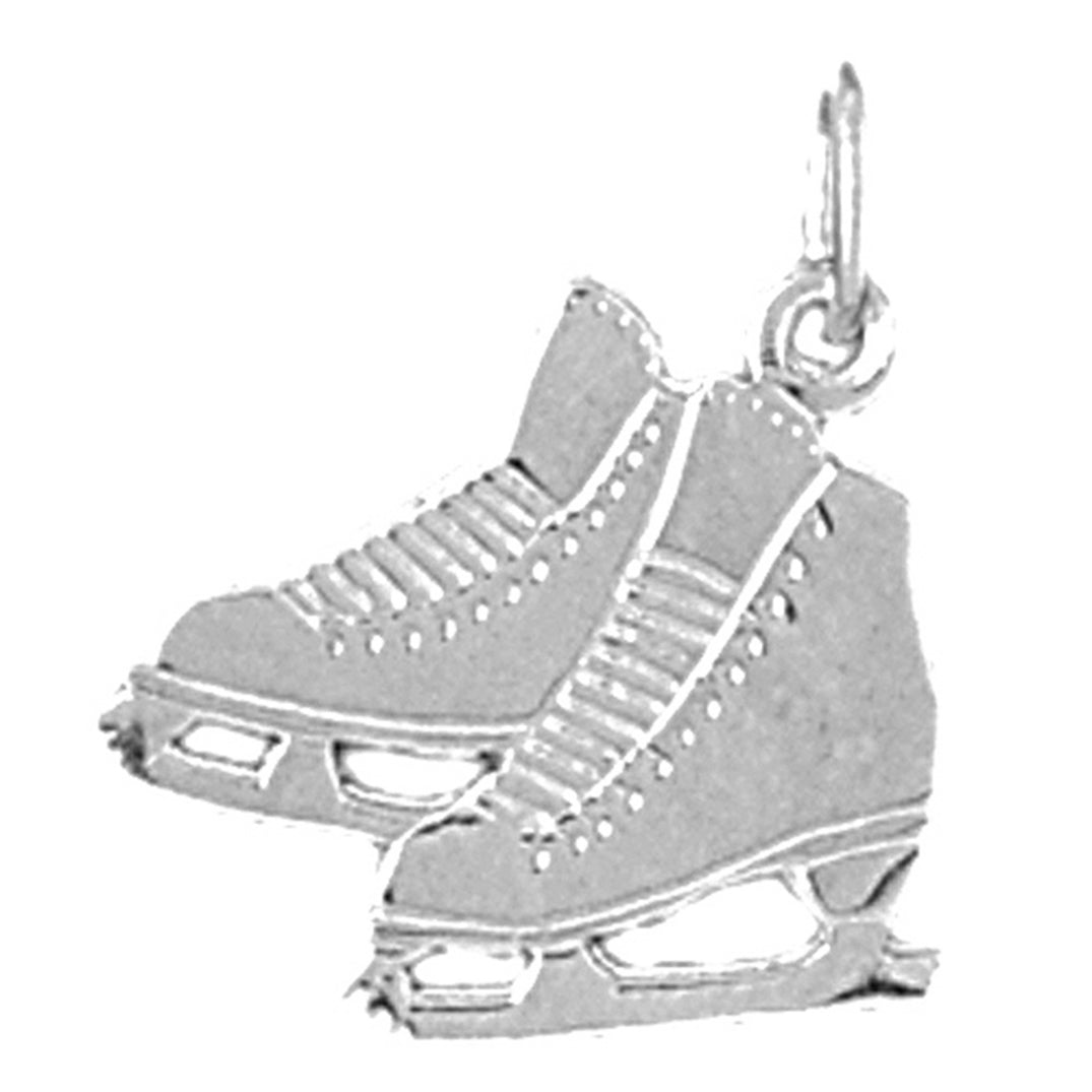 Sterling Silver Ice Skate Pendant