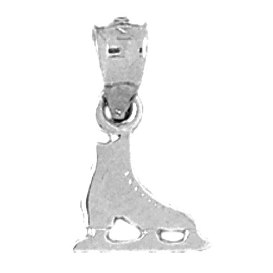 Sterling Silver Ice Skate Pendant