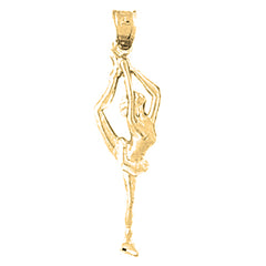 Yellow Gold-plated Silver Gymnast Pendant