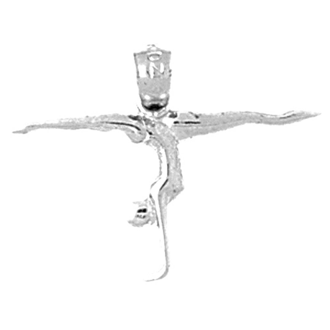 Sterling Silver Gymnast Pendant