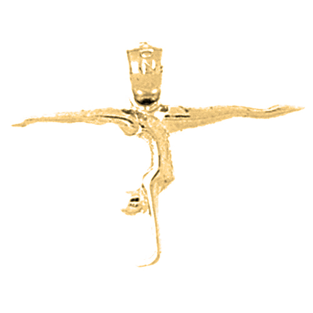 Yellow Gold-plated Silver Gymnast Pendant