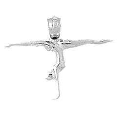 Sterling Silver Gymnast Pendant