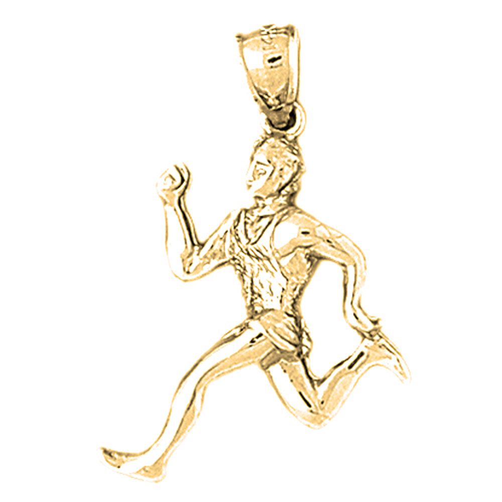 Yellow Gold-plated Silver Runner Pendant