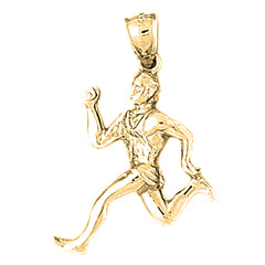 Yellow Gold-plated Silver Runner Pendant