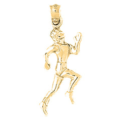 Yellow Gold-plated Silver Runner Pendant