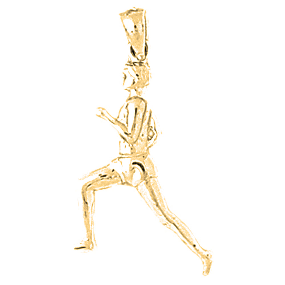 Yellow Gold-plated Silver Runner Pendant