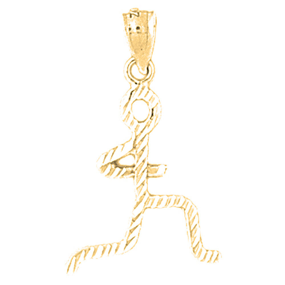 Yellow Gold-plated Silver Runner Pendant