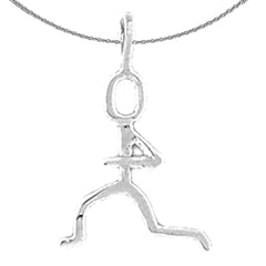 Läuferanhänger aus Sterlingsilber (rhodiniert oder gelbvergoldet)