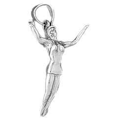 Sterling Silver Swimmer Pendant