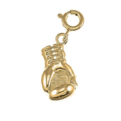 Yellow Gold-plated Silver Boxing Gloves Pendant