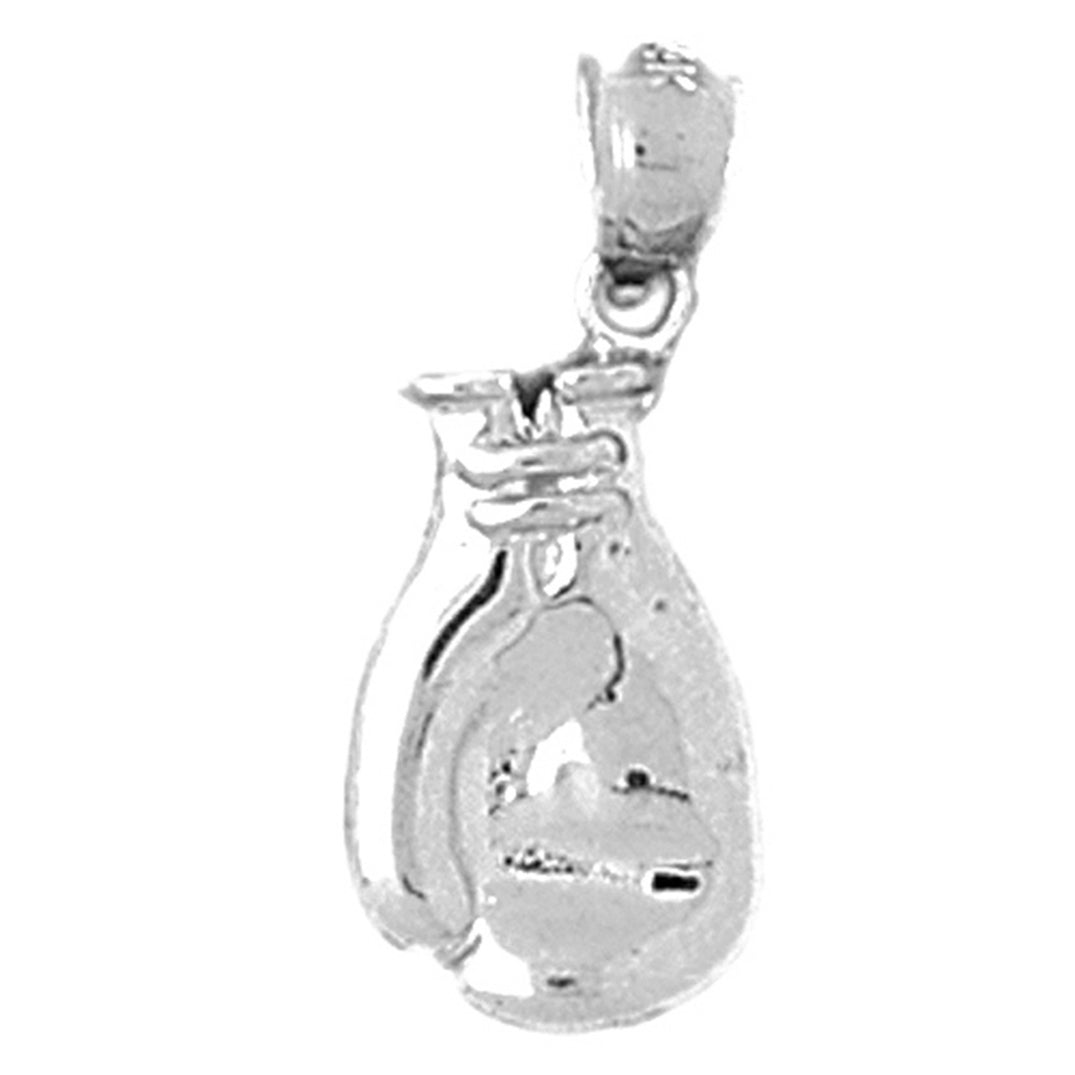 Sterling Silver Boxing Gloves Pendant