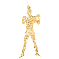 Yellow Gold-plated Silver Boxer Pendant