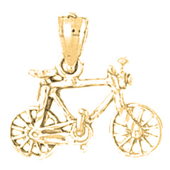 Yellow Gold-plated Silver Bicycle Pendant