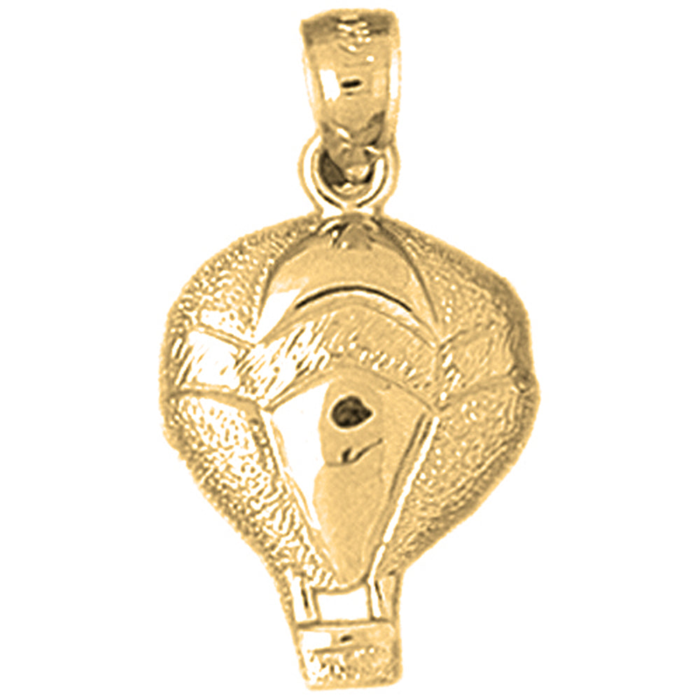 Yellow Gold-plated Silver Hot Air Balloon Pendant