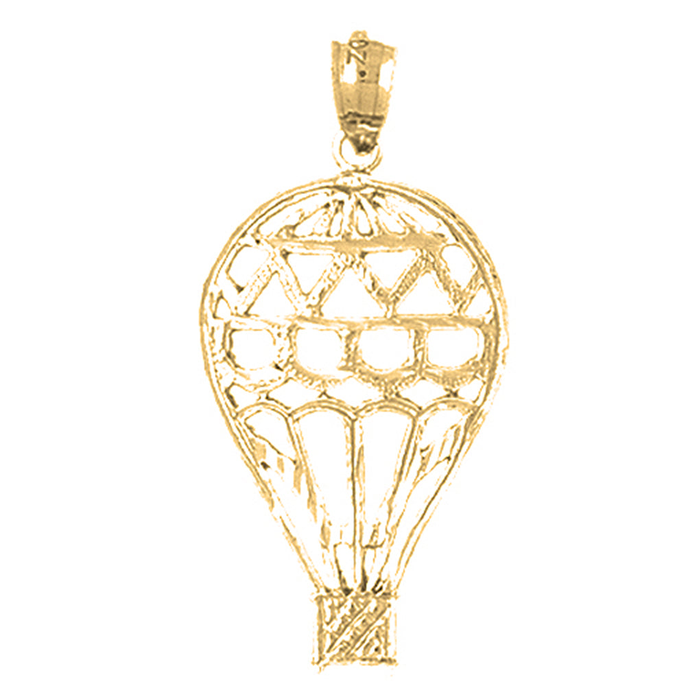 Yellow Gold-plated Silver Hot Air Balloon Pendant