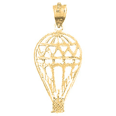 Yellow Gold-plated Silver Hot Air Balloon Pendant