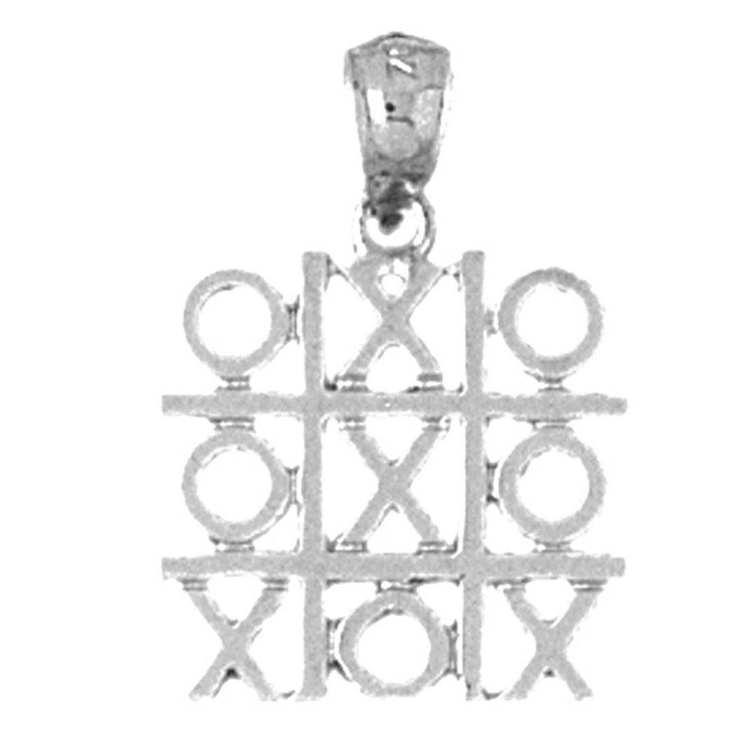 Sterling Silver Tic Tac Toe Pendant
