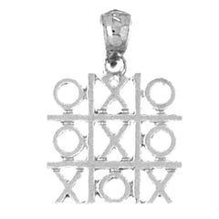 Sterling Silver Tic Tac Toe Pendant