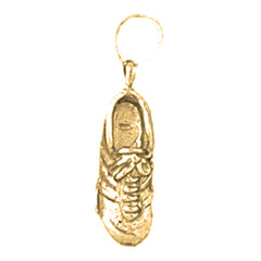 Yellow Gold-plated Silver Tennis Shoes Pendant