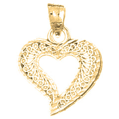 Yellow Gold-plated Silver Heart Pendant