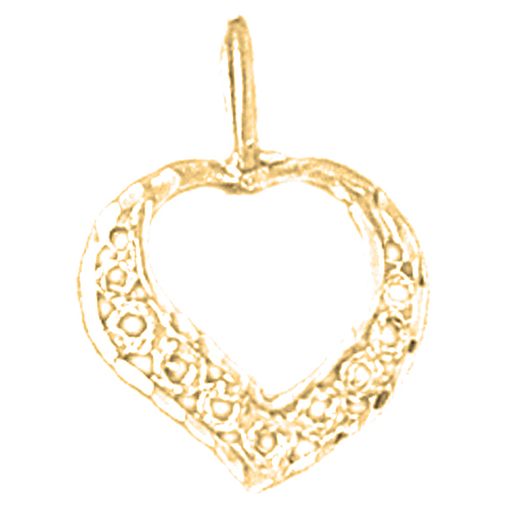 Yellow Gold-plated Silver Heart Pendant