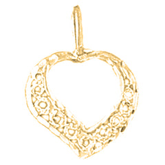 Yellow Gold-plated Silver Heart Pendant