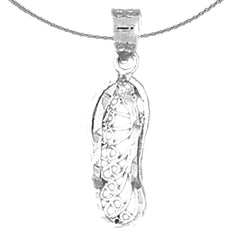 Flip-Flop-Anhänger aus Sterlingsilber (rhodiniert oder gelbgoldbeschichtet)