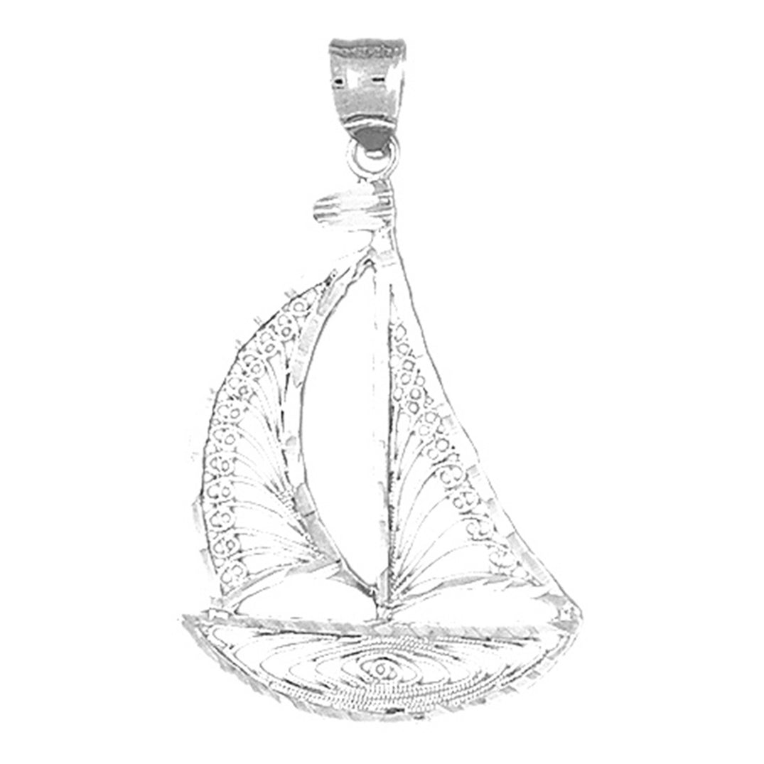 Sterling Silver Sail Boat Pendant