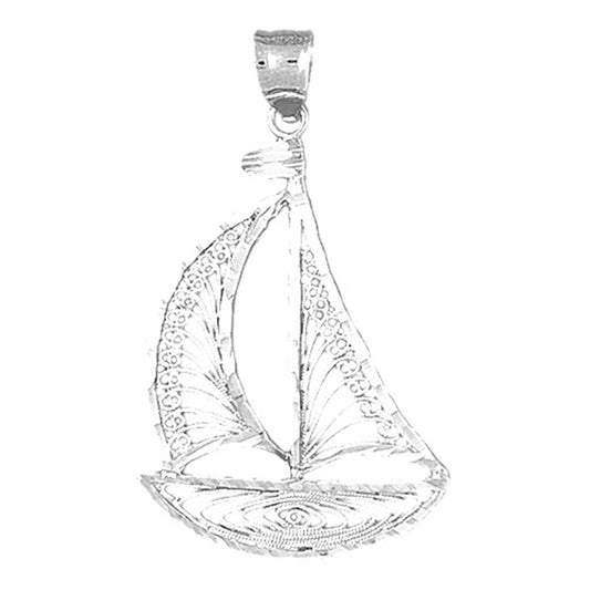 Sterling Silver Sail Boat Pendant